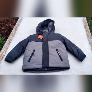 Cat & Jack Black and Gray Puffer Jacket Size 2T